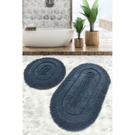 Alfombra de baño Set (2 piezas) Macoroni  gris oscuro