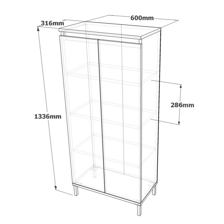 Mueble auxiliar VE2 CV antracita marrón