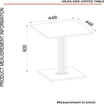 Mesa auxiliar Hilda negro nogal - 804TRH2821