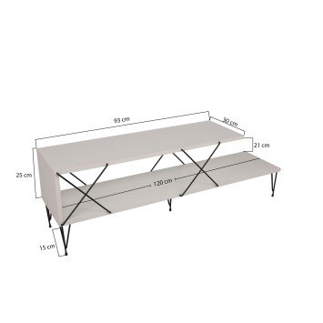 Mueble TV Street blanco - 854KLN3057