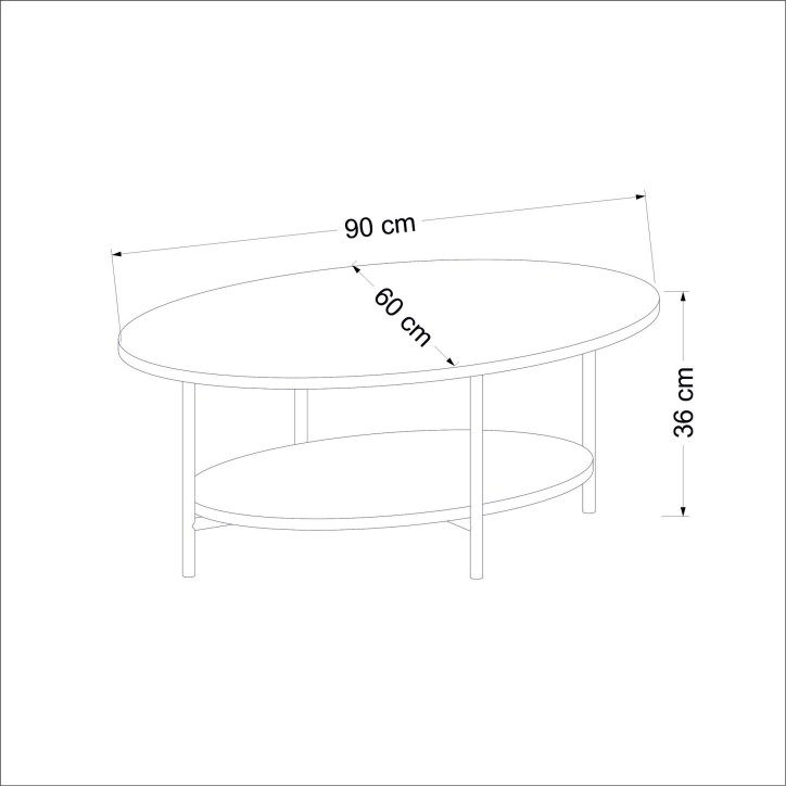 Mesa de centro Elis roble blanco