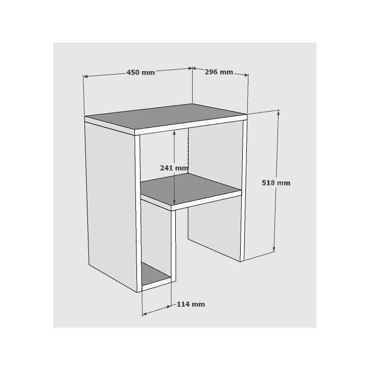 Mesa auxiliar Yepa blanco