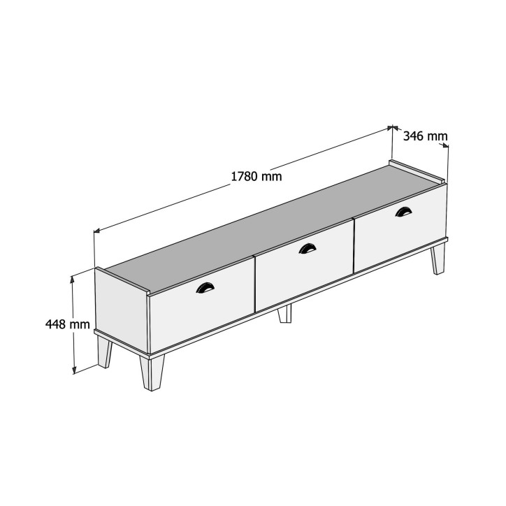 Mueble TV Sumer E3630 mármol roble