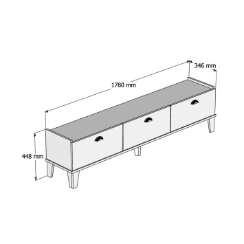 Mueble TV Sumer E3630 mármol roble - 566BMS1150