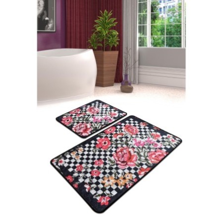 Alfombra de baño Set (2 piezas) Black Rose multicolor