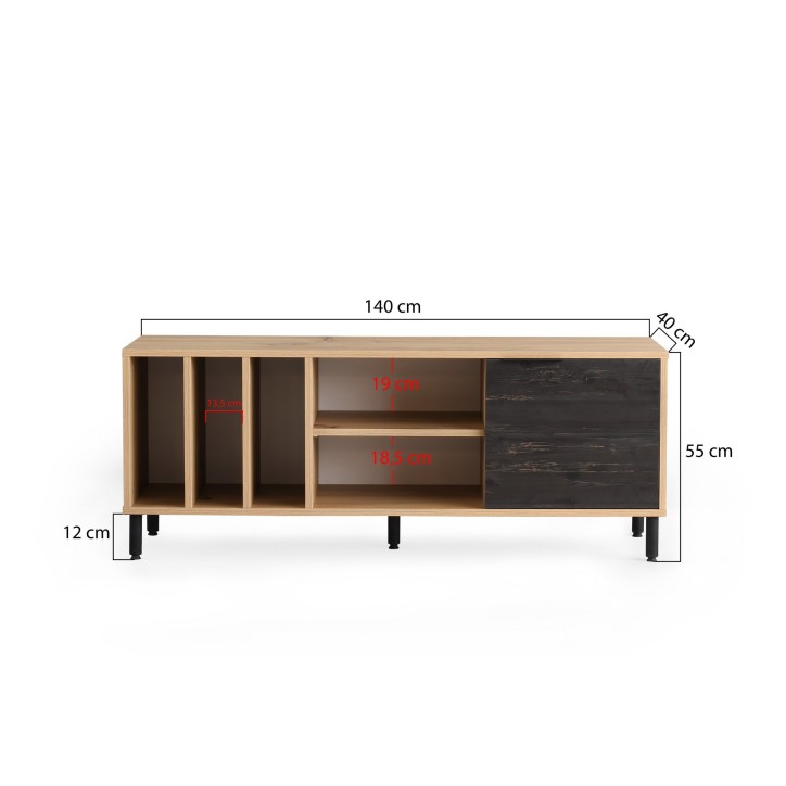 Mueble TV Casares roble marrón oscuro