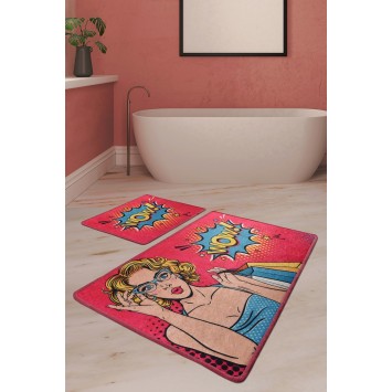 Alfombra de baño Set (2 piezas) Pop Art multicolor