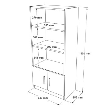 Librería Vario D blanco - 956LCS1403