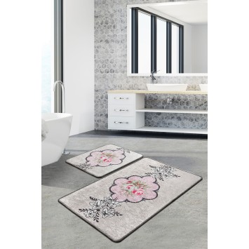 Alfombra de baño Set (2 piezas) Rosas multicolor