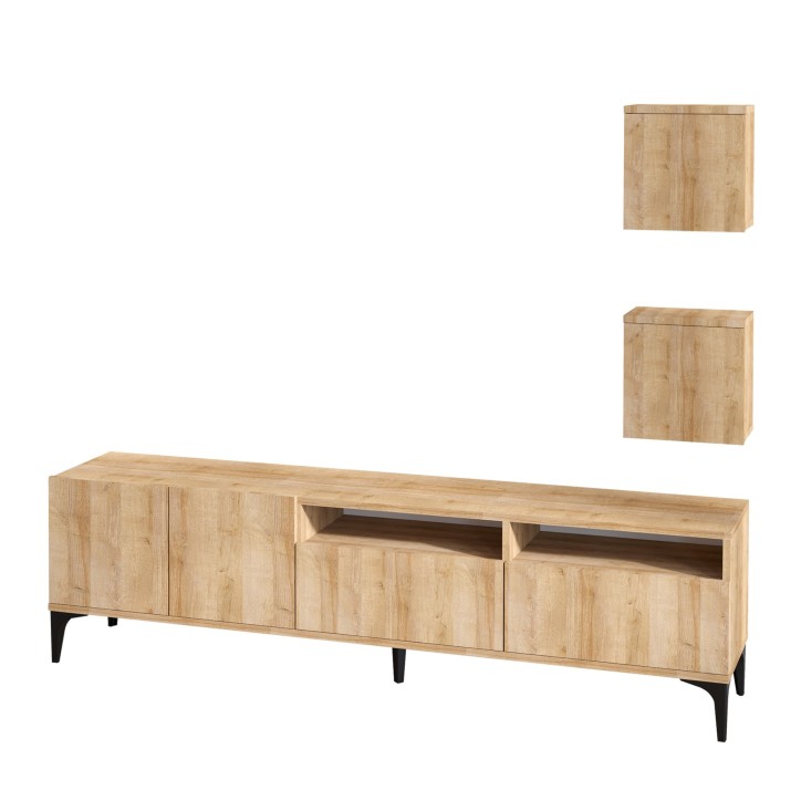 Mueble TV con estante Lupin roble