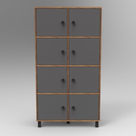 Mueble auxiliar MN06-BA antracita nogal