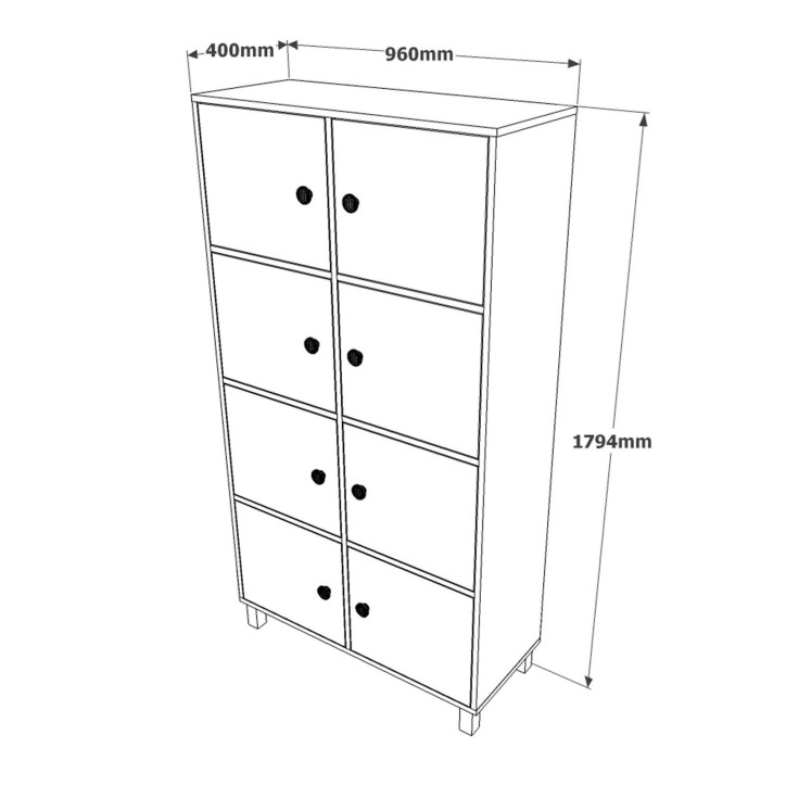 Mueble auxiliar MN06-BA antracita nogal