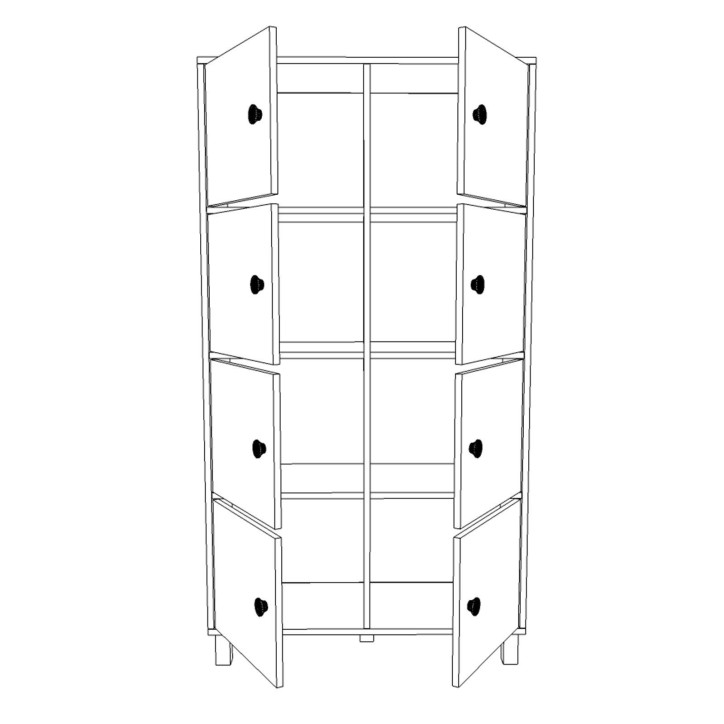 Mueble auxiliar MN06-BA antracita nogal