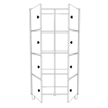 Mueble auxiliar MN06-BA antracita nogal - 956LCS1511