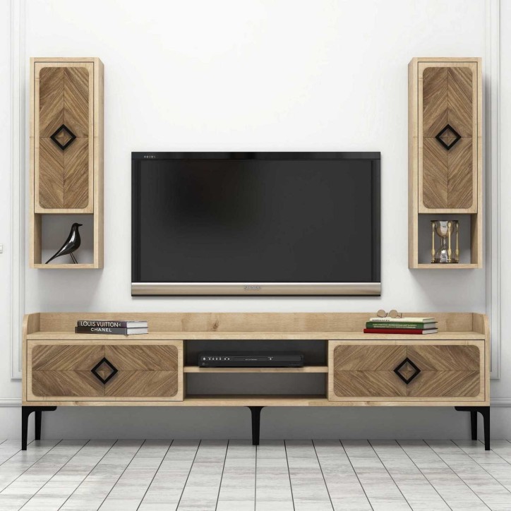 Mueble TV con estante Samba roble