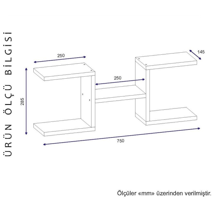 Estante de pared Norm blanco