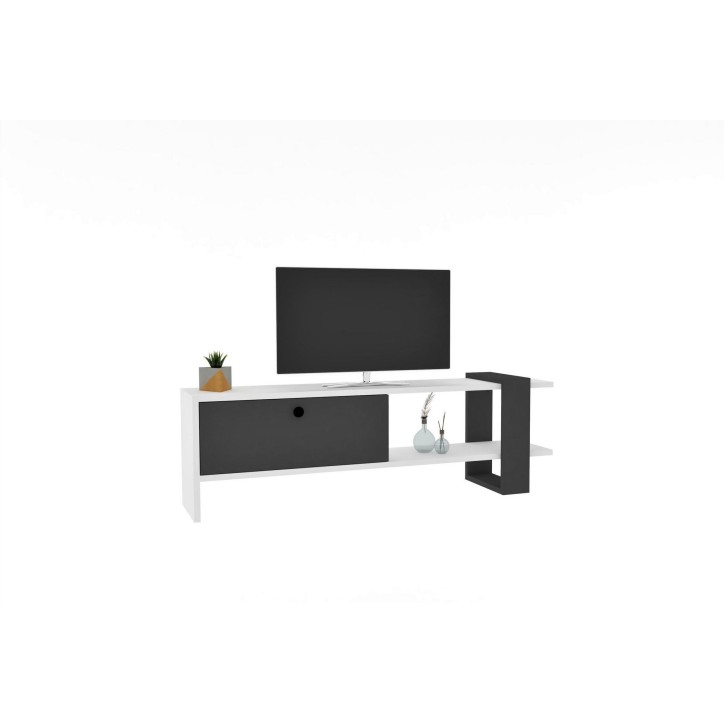 Mueble TV Funda antracita blanco