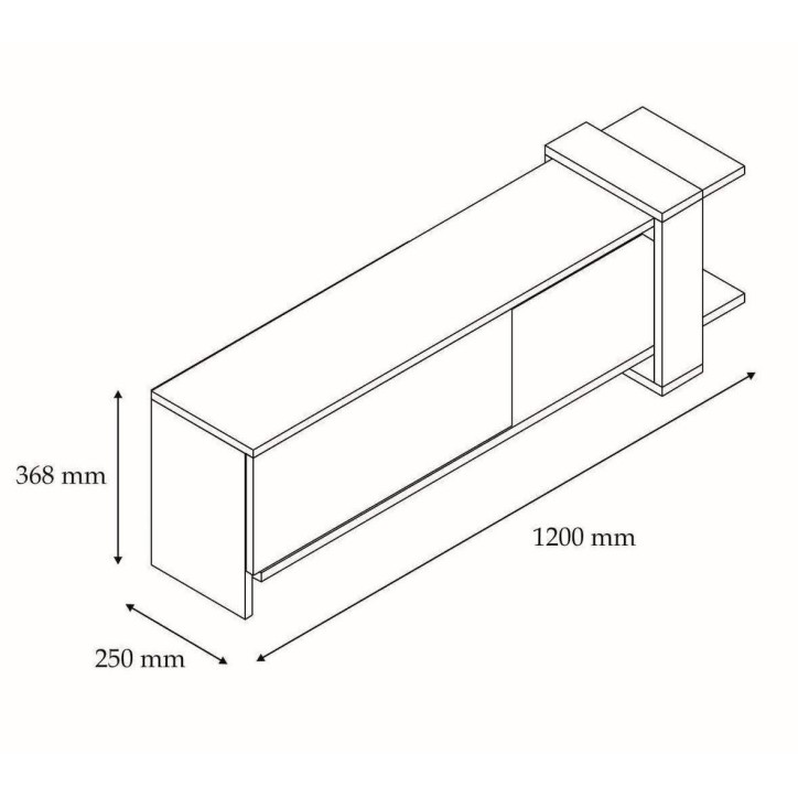 Mueble TV Funda antracita blanco