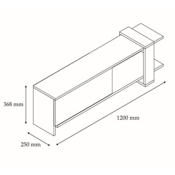 Mueble TV Funda antracita blanco - 835PUQ3029