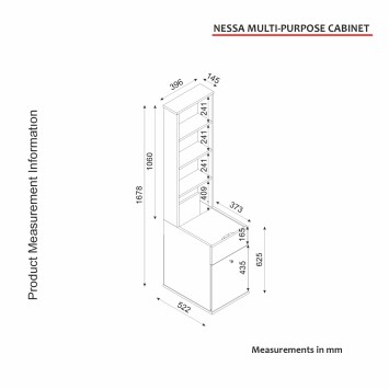 Mueble de baño Nessa blanco - 756FRN3918