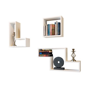 Estante de pared Tetris blanco - 745DCD1608