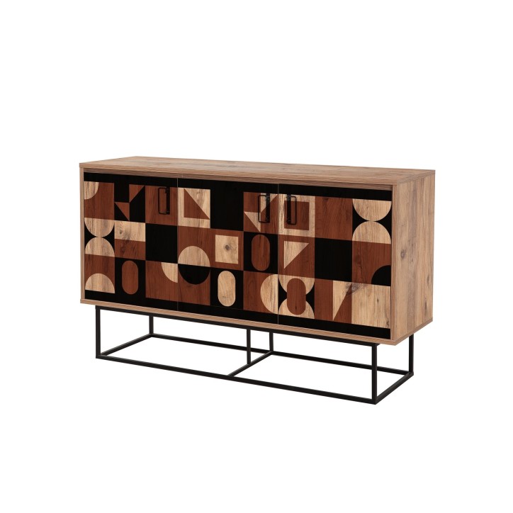 Mueble auxiliar Quantum Mar Chess pino atlántico negro marrón