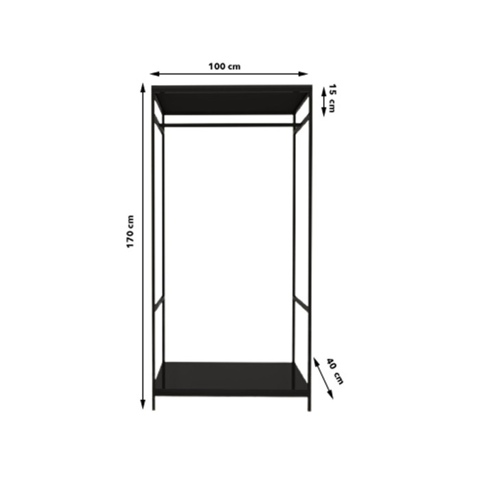 Armario Ansbach L658 roble negro