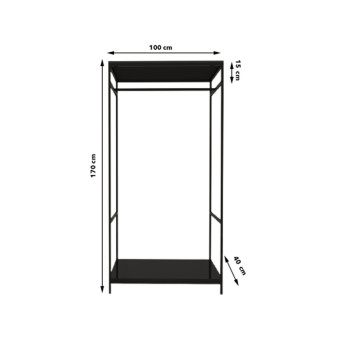 Armario Ansbach L658 roble negro - 285LCV1231