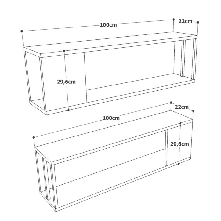 Estante de pared VG18-A pino atlántico