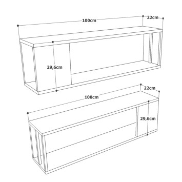 Estante de pared VG18-A pino atlántico - 956LCS2711