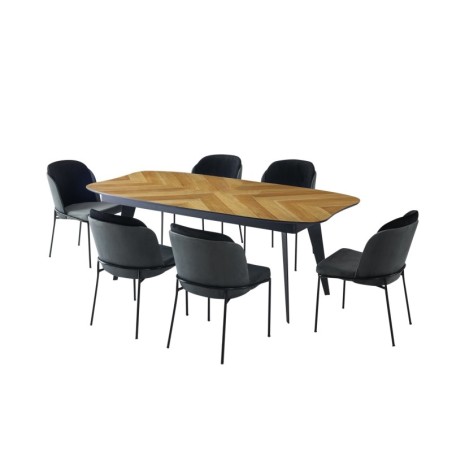 Mesa comedor LR-951 roble negro