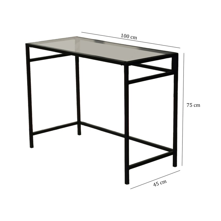 Escritorio de estudio Massası 100x45cm M100F humo negro