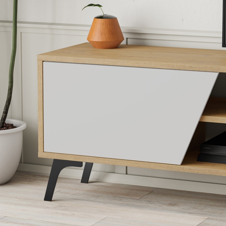 Mueble TV Fiona roble blanco