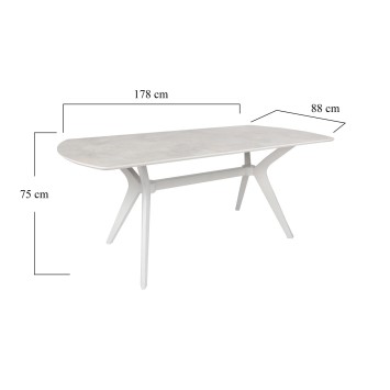 Mesa comedor Ares 1042 blanco - 974NMB1502