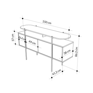 Consola Hanley bendir blanco - 776HMS2520