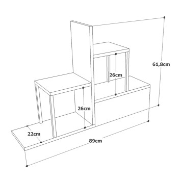 Estante de pared VG15-A pino atlántico - 956LCS2708