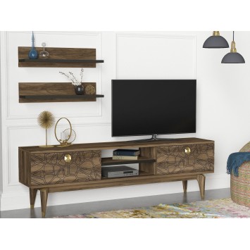 Mueble TV con estante Royal nogal - 804TRH3020