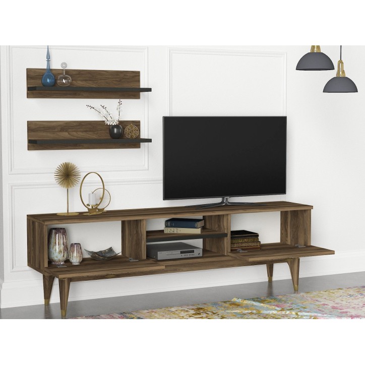 Mueble TV con estante Royal nogal