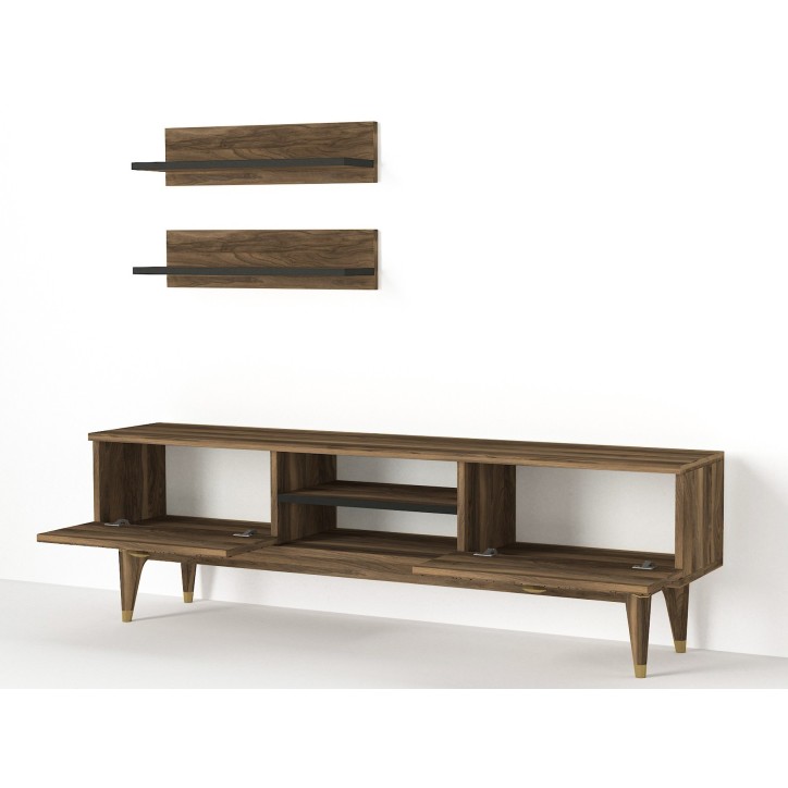 Mueble TV con estante Royal nogal