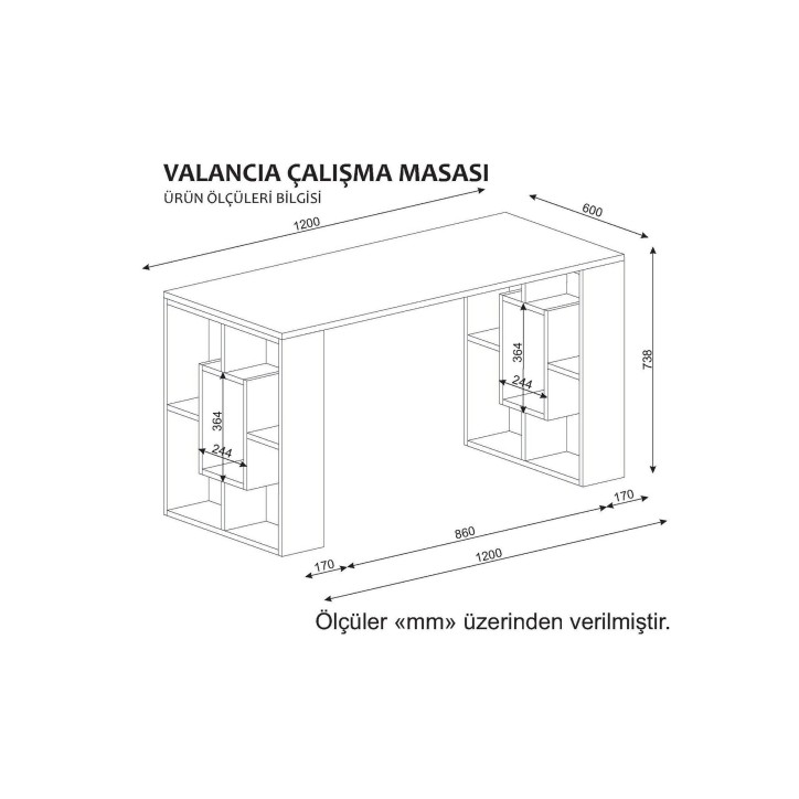 Escritorio de estudio Valancia blanco