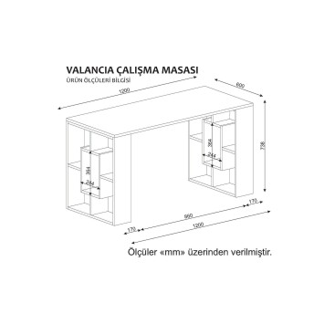 Escritorio de estudio Valancia blanco - 731WAT3825