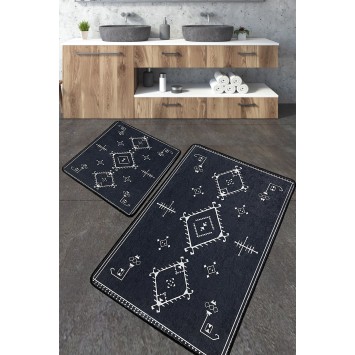 Alfombra de baño Set (2 piezas) Antiguo gris oscuro