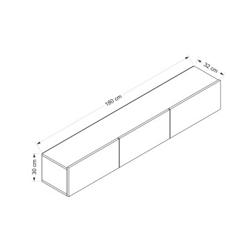 Mueble TV con estante Rigel-nogal - 506MNR1101