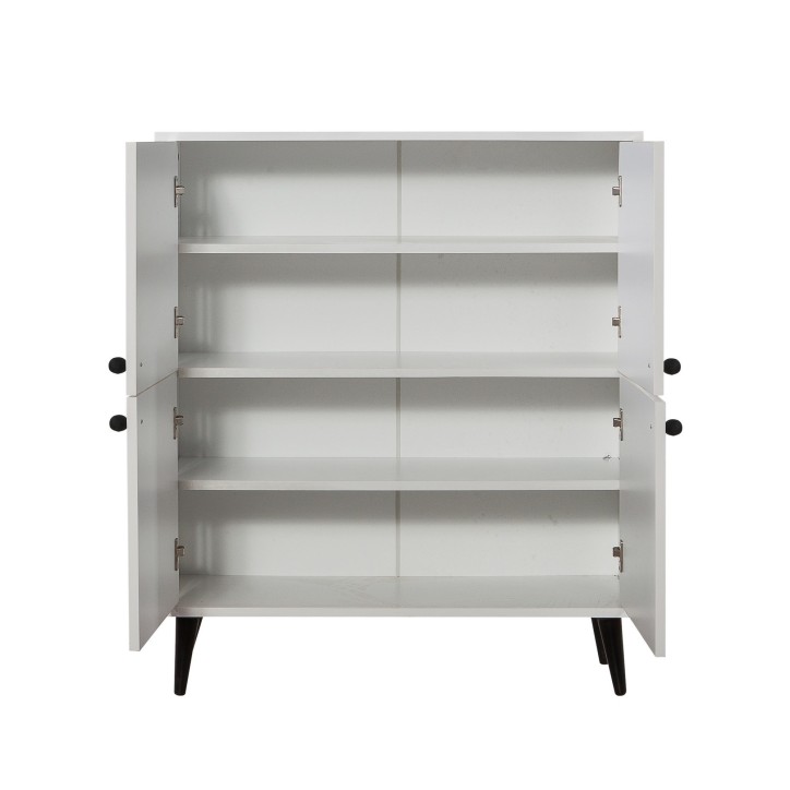 Mueble auxiliar Multilüx Fas blanco negro