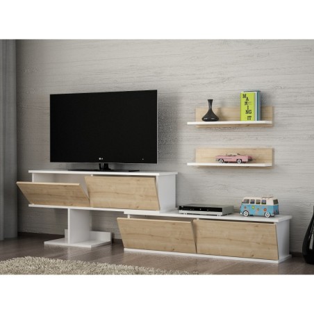 Mueble TV con estante Maximus zafiro blanco