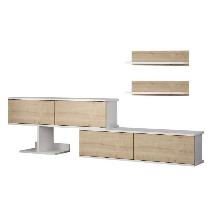 Mueble TV con estante Maximus zafiro blanco