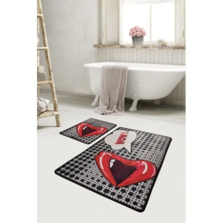 Alfombra de baño Set (2 piezas) Kiss multicolor