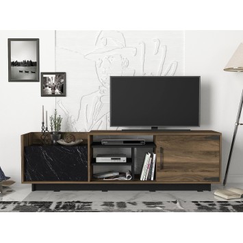 Mueble TV Siento negro nogal - 804TRH3059