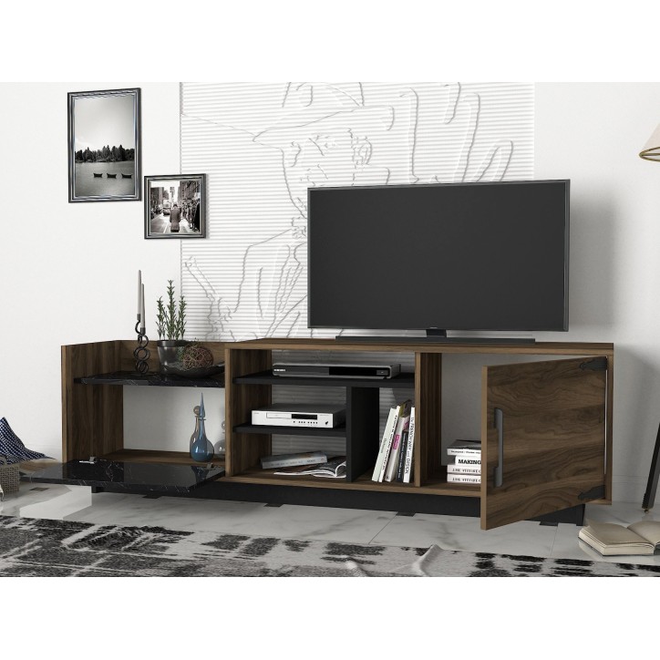 Mueble TV Siento negro nogal