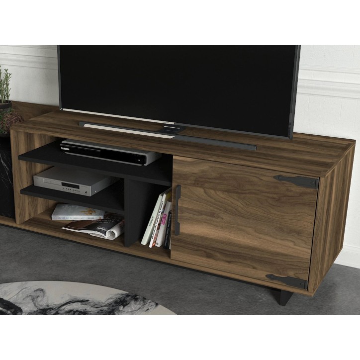 Mueble TV Siento negro nogal